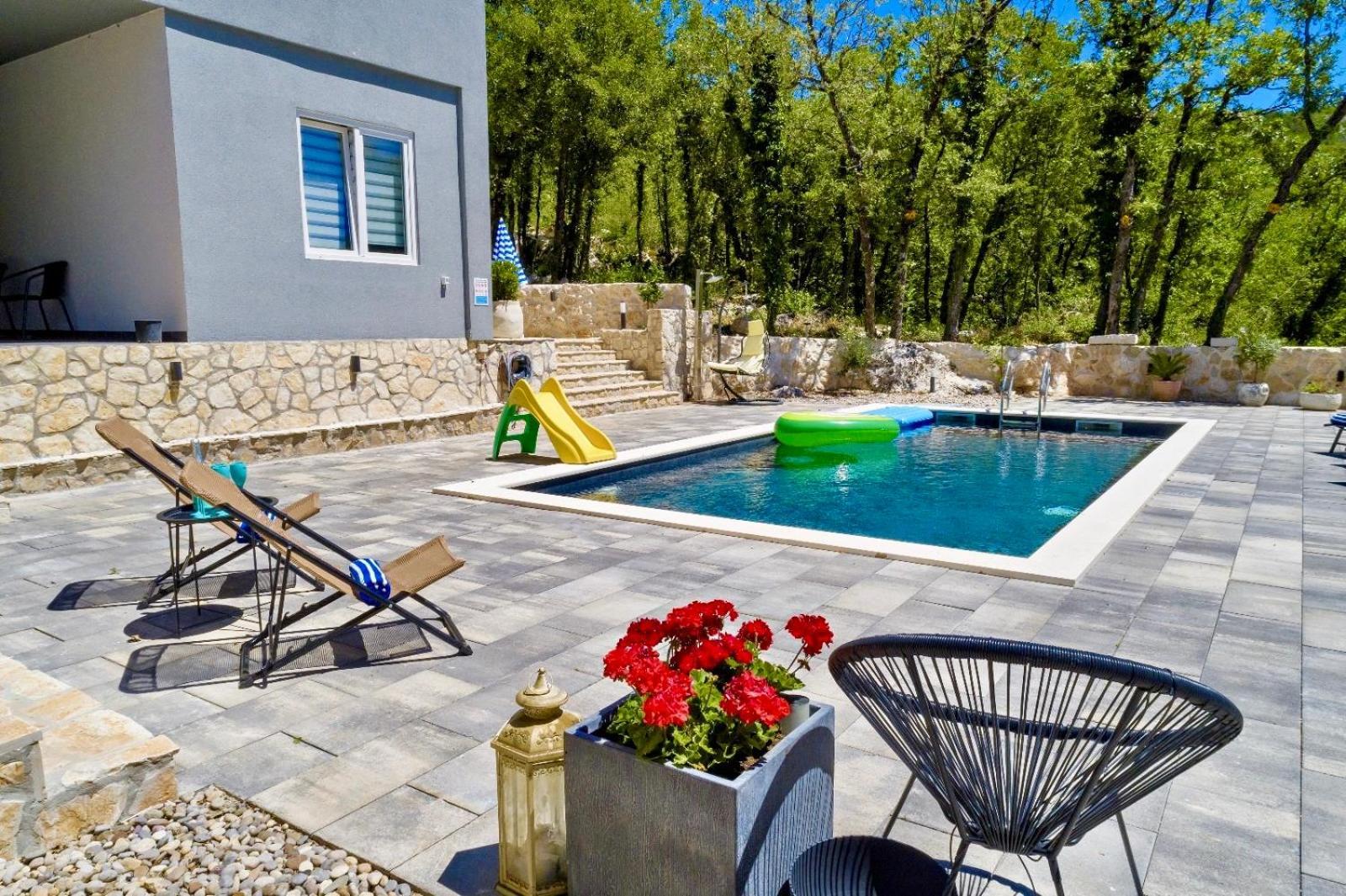 Luxury Villa Andrea Vrzika In Forest Near The Sea Zagvozd Exterior photo